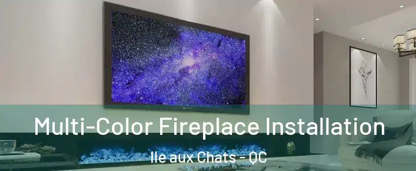  Multi-Color Fireplace Installation lle aux Chats - QC